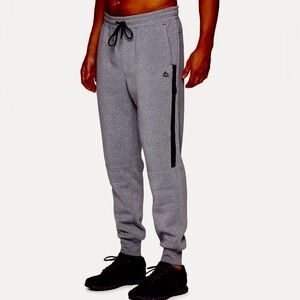 RBX Active Men's Athletic Fleece Lined Tapered Jogger Sweatpant Gray Size S